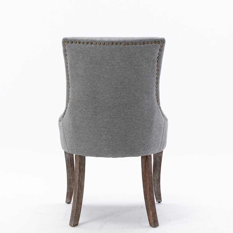 Ultra Side Dining Chair, Thickened Fabric Chairs With Neutrally Toned Solid Wood
