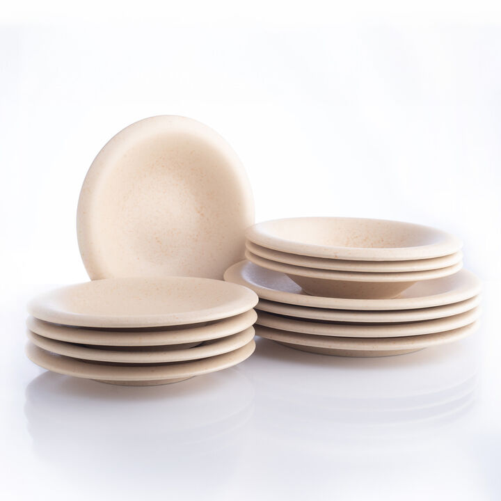 Porto by Stone Lain Aro Stoneware 12 Piece Dinnerware Set