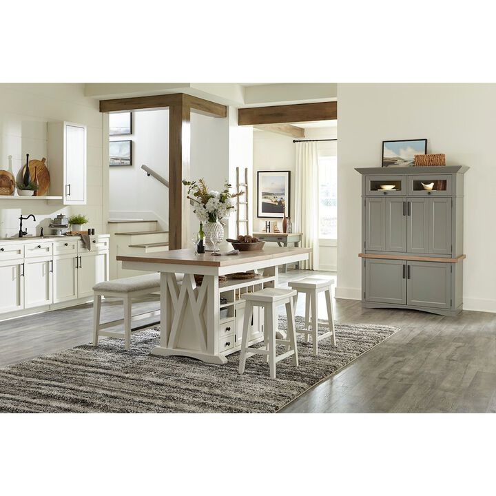Parker House Furniture Modern Dining 72 In. Island Counter-Height Extendable Dining Table