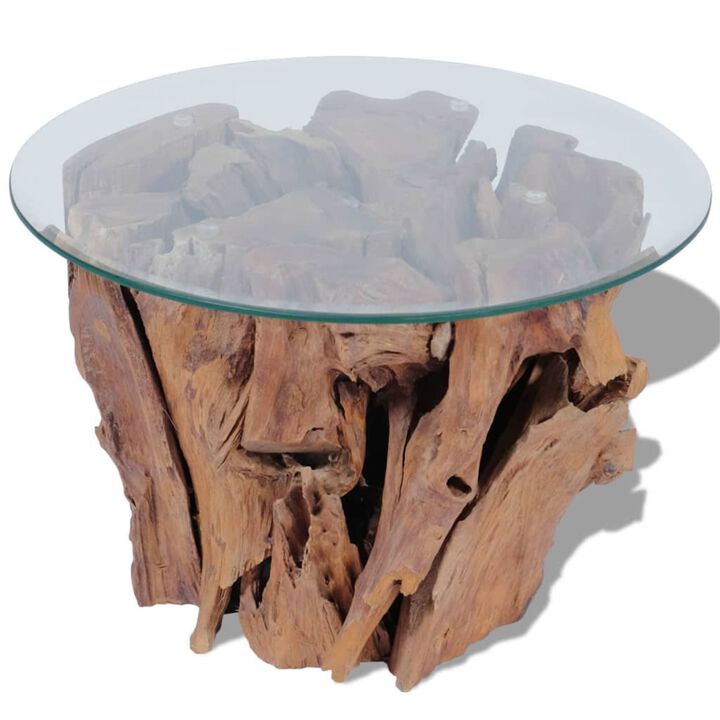 vidaXL Coffee Table Solid Teak Driftwood 23.6" vidaXL Coffee Table Solid Teak Driftwood 23.6"