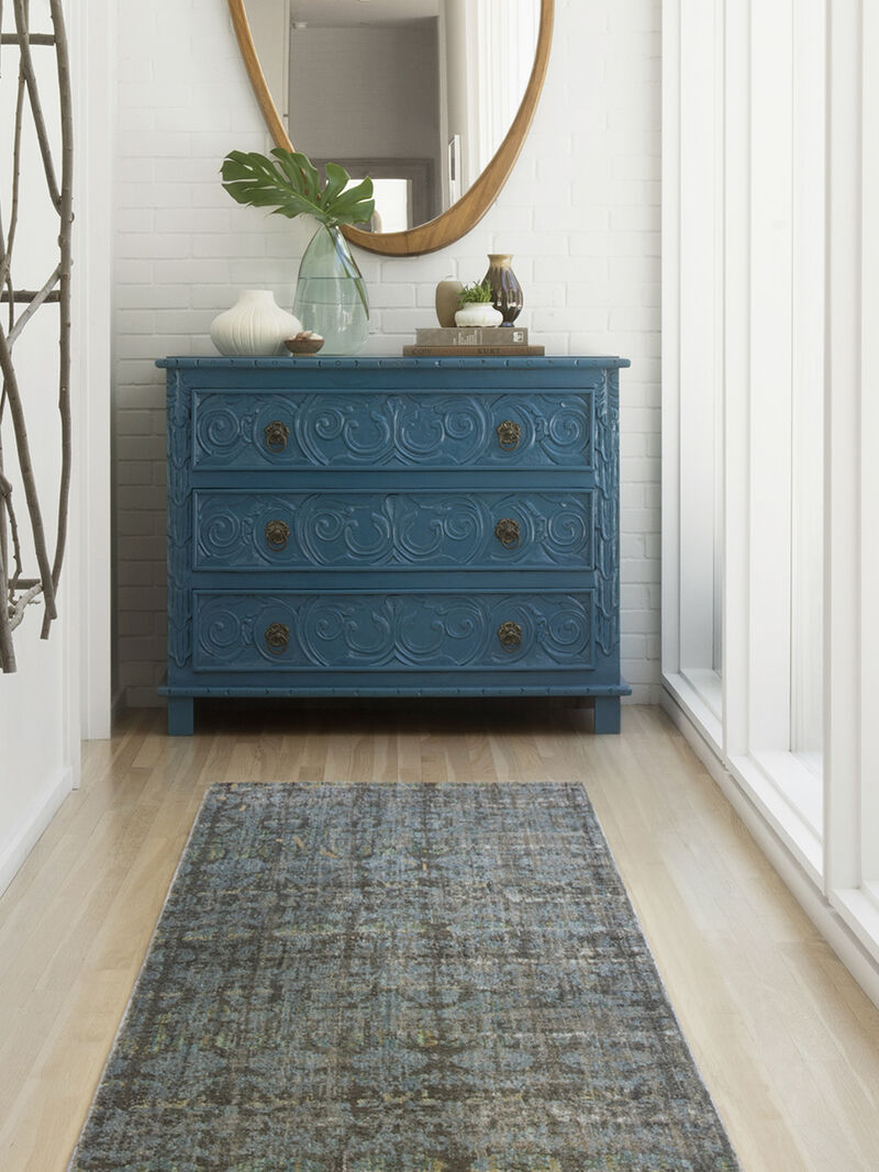 Javari JV07 Steel/Lagoon 7'10" x 10' Rug