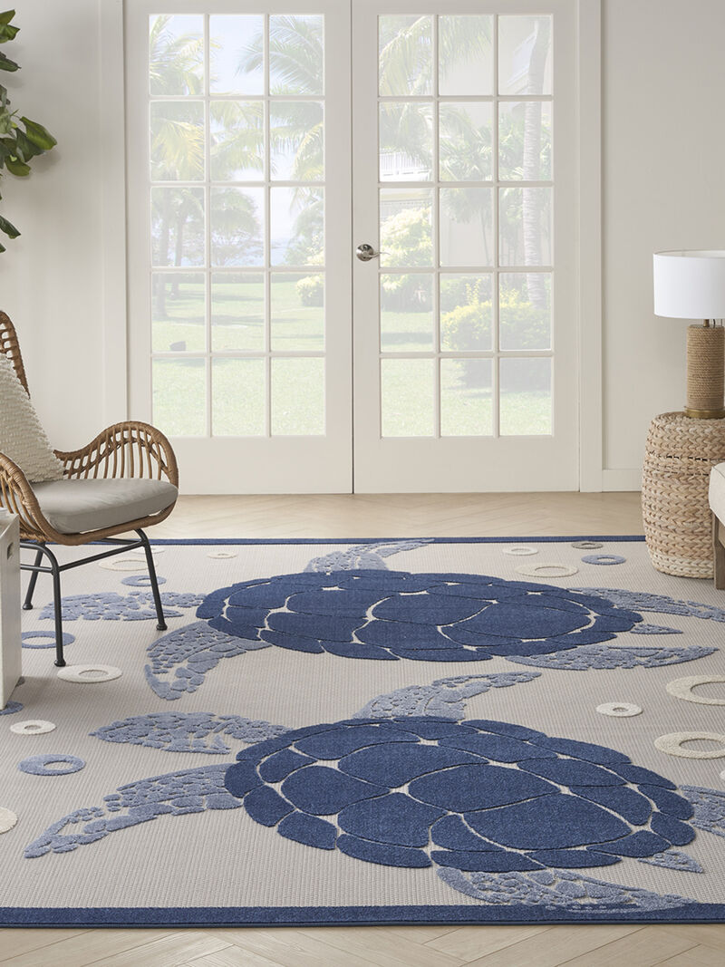 Aloha ALH27 Navy/Blue 3'6" x 5'6" Rug