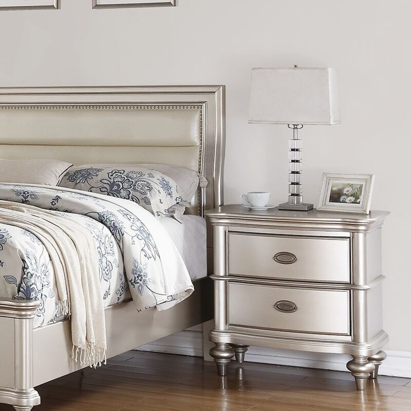 Streamdale Classic Elegant Nightstand, 2-Drawers Bedside Table