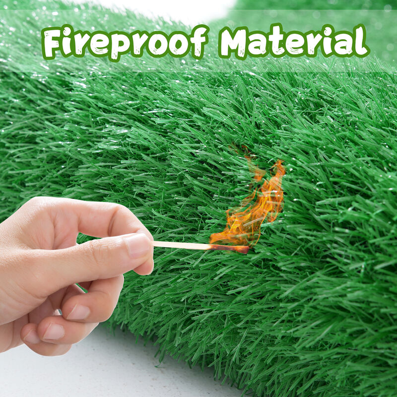FUFU&GAGA Artificial Turf Grass Mat - 9.8FT x 6.6FT, Perfect for Gardens and Patios,Green