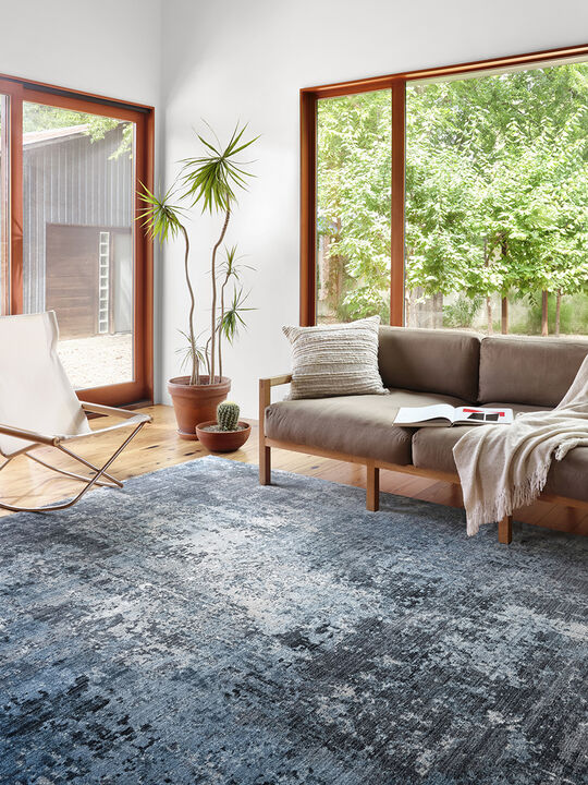 Samra SAM06 Charcoal/Sky 5'3" x 7'9" Rug