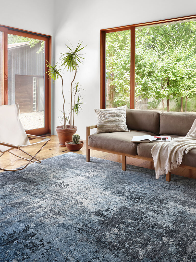 Samra SAM06 Charcoal/Sky 5'3" x 7'9" Rug