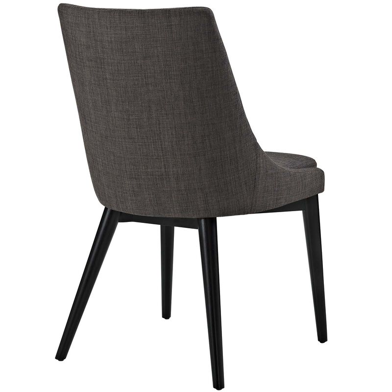 Modway Viscount Mid-Century Modern Upholstered Fabric Kitchen and Dining Room Chair in Brown