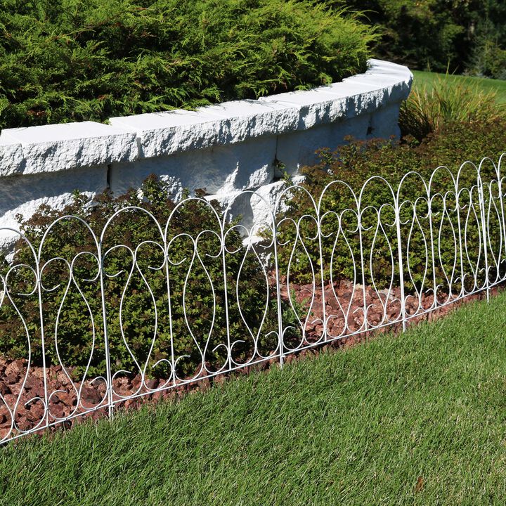 Sunnydaze Set of 5 Decorative Garden Border Fence Panels