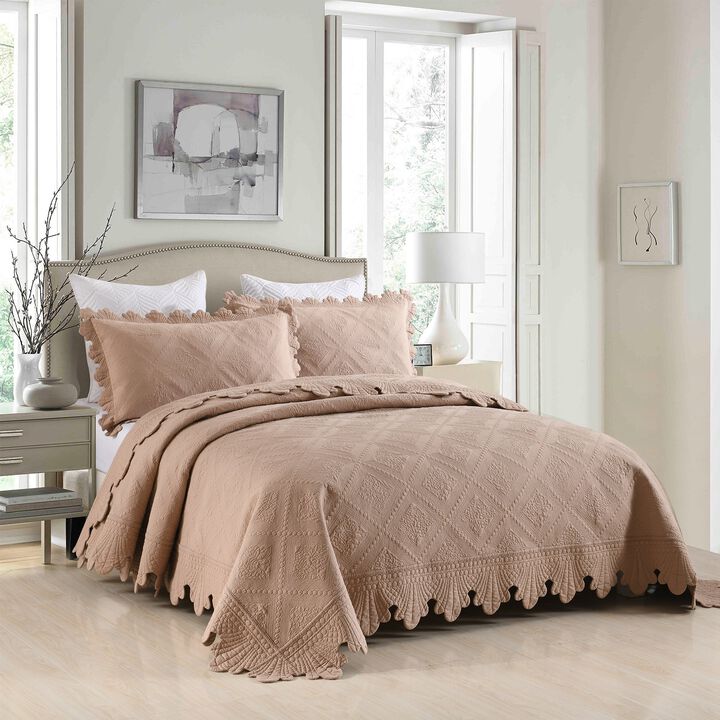 MarCielo 100% Cotton Oversized Bedspread Quilt Set TK