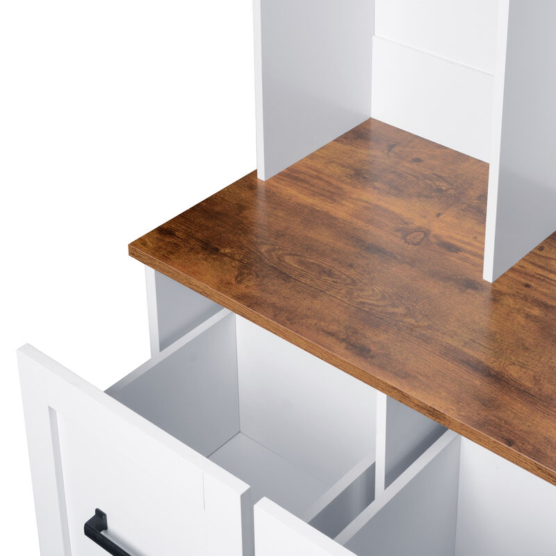 Merax Modern Hall Tree Entryway Storage Bench
