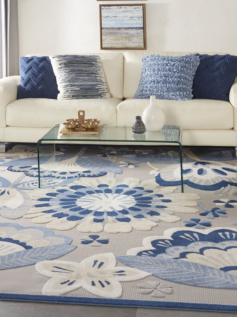 Aloha ALH25 Blue/Gray 9' x 12' Rug