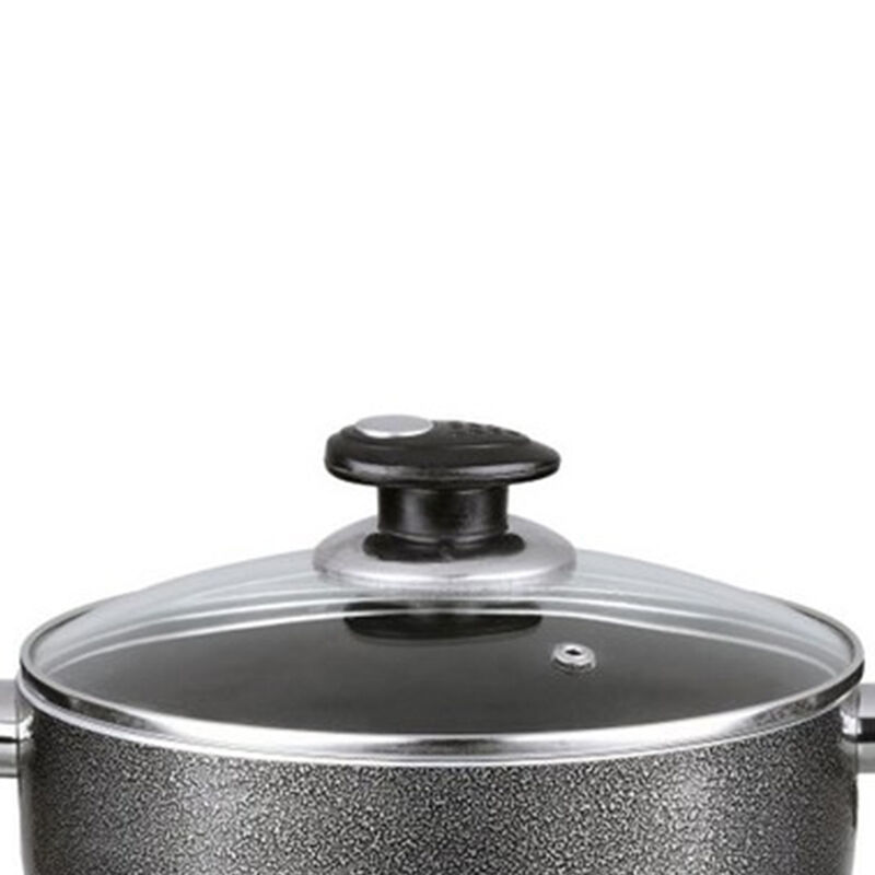Brentwood 3 Qt. Round Aluminum Dutch Oven in Gray