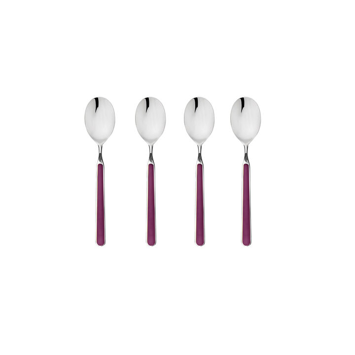 Fantasia 4-Piece Coffee Spoon Set in Light Mauve