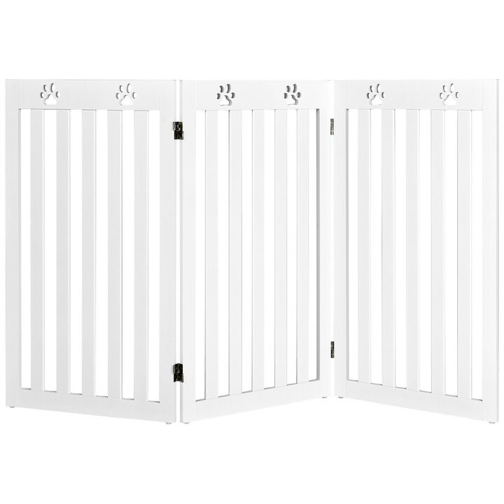 36 Inch Folding Wooden Freestanding Pet Gate Dog Gate with 360° Flexible Hinge 36 Inch Folding Wooden Freestanding Pet Gate Dog Gate with 360° Flexible Hinge