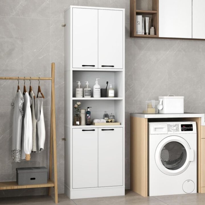 Hivvago 75 Inch Kitchen Pantry Cabinet Tall Cupboard with Doors and Shelves