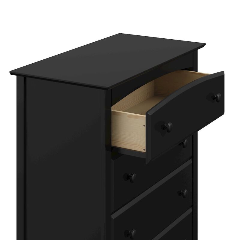 Storkcraft Kenton 5 Drawer Universal Dresser - Black
