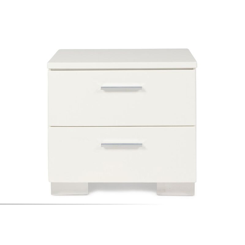 New Classic Furniture Furniture Sapphire Solid Wood 2-Drawer Nightstand in White