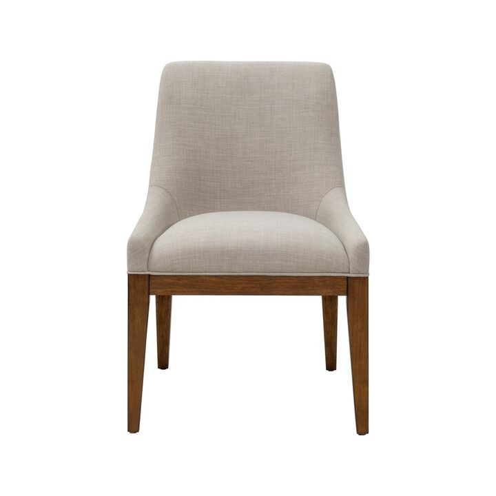 Gracie Mills Mozelle 2-Piece Rounded Armless Upholstered Dining Chair Set