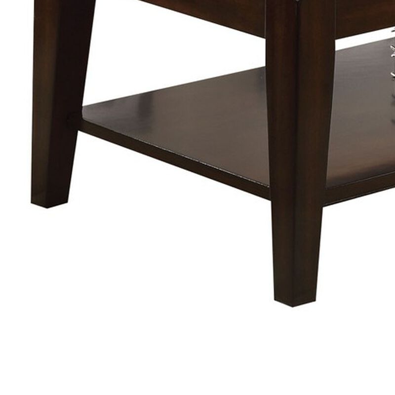 Innovative Coffee Table with Lift Top, Walnut Brown-Benzara
