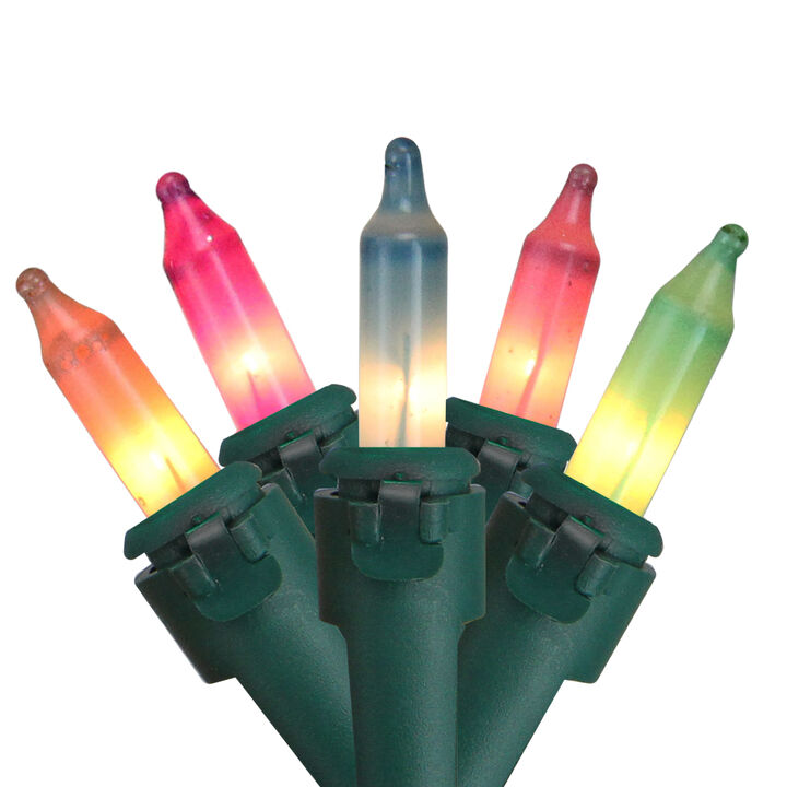 35 Count Pastel Multi-Color Mini Easter Light Set  7ft Green Wire