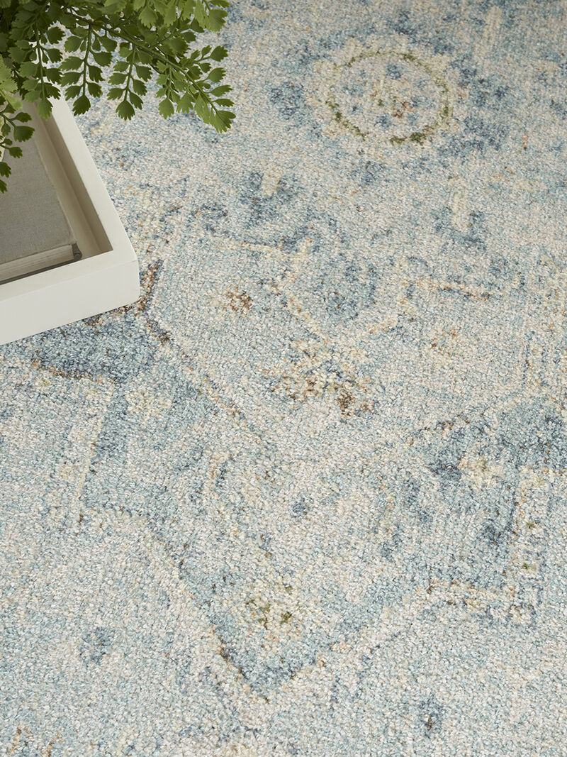 Astra Machine Washable ASW12 Light Blue 4' x 6' Rug