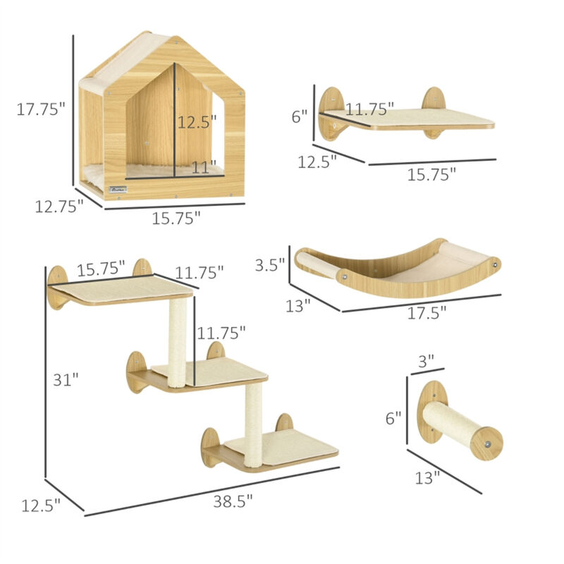 Cat Tower Spacious Multi-Level Cat Climbing Frame with Scratching Posts and Resting Spots