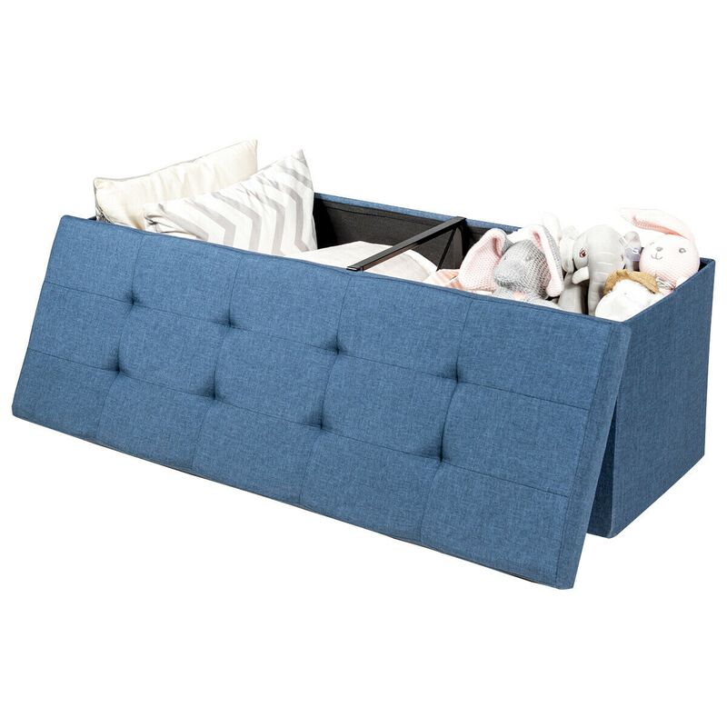 Fabric Folding Storage with Divider Bed End Bench