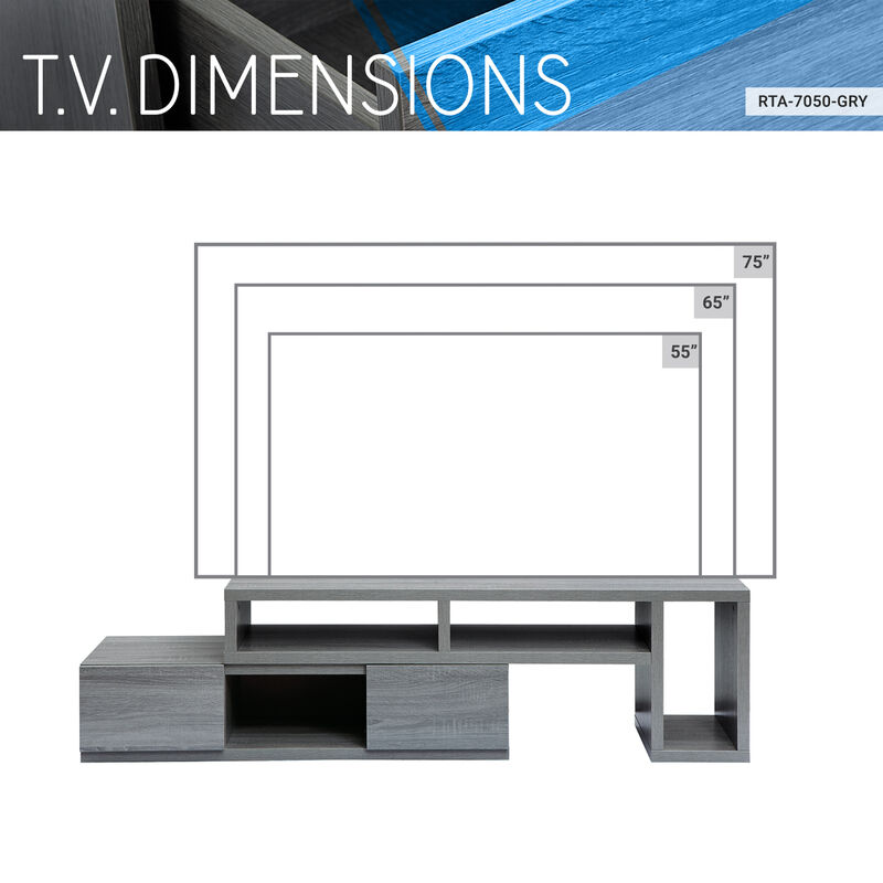 Adjustable TV Stand Console For TV'S Up To 65"