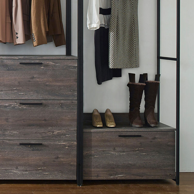 FC Design Klair Living Wood Walk-in Closet System