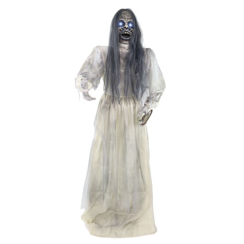 Haunted Hill Farm 5.5FT Anim Woman w/Mirror