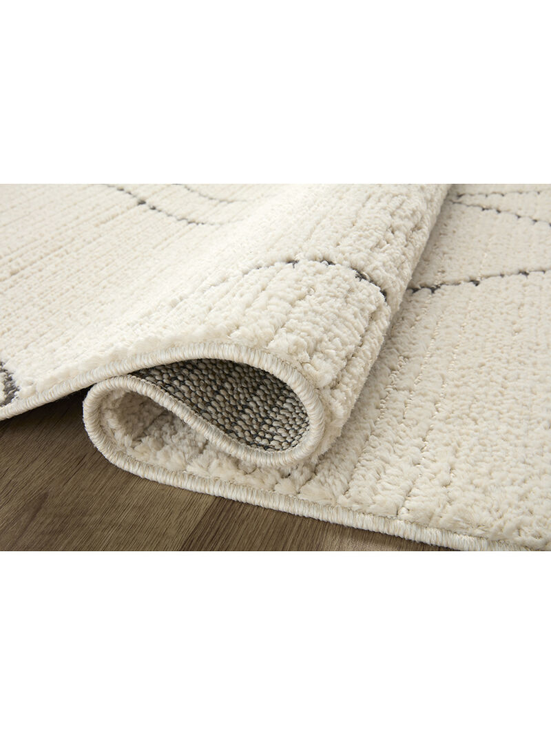 Fabian FAB02 Ivory/Charcoal 4' x 6' Rug
