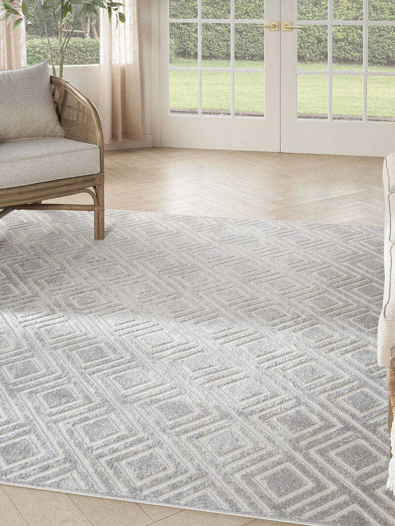 Care Free CAF03 Light Gray 9'2" x 12' Rug