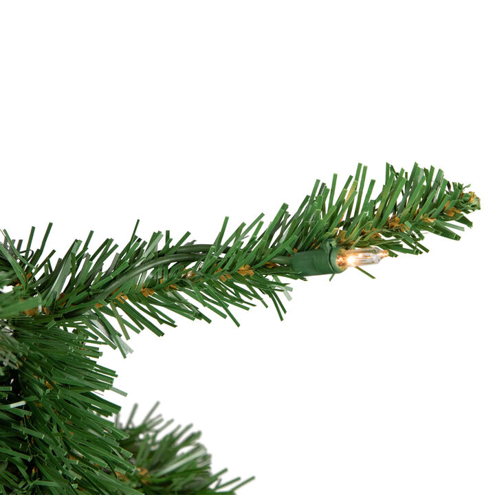 6.5' Pre-Lit White River Fir Pencil Artificial Christmas Tree  Clear Lights