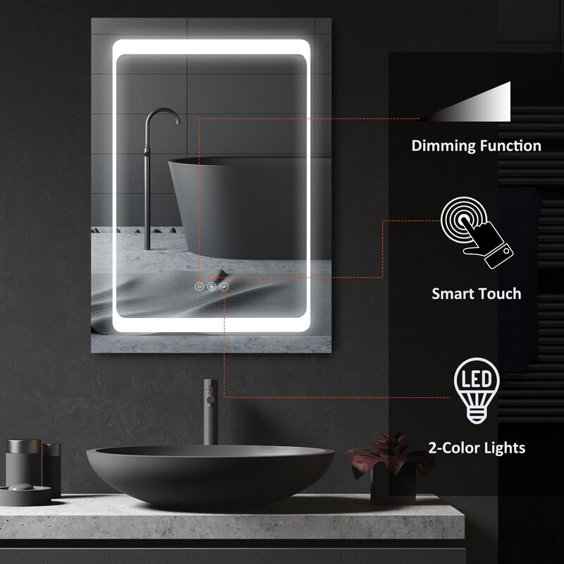 LED Bathroom Cabinet: Dimmable Wall-Mounted Medicine Cabinet