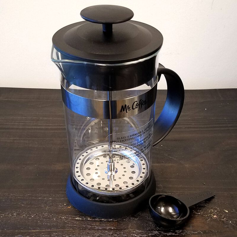 Mr. Coffee Cafe Oasis 32 Ounce Quart Glass Body French Press Coffee Maker