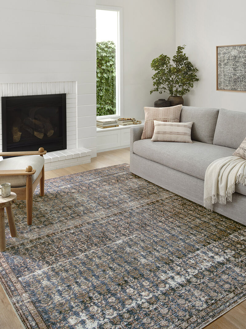 Billie BIL02 Ocean/Brick 5' x 7'6" Rug