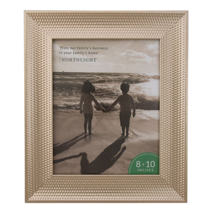 8" x 10" Champagne Gold Honeycomb Rectangular Photo Frame 13.25"