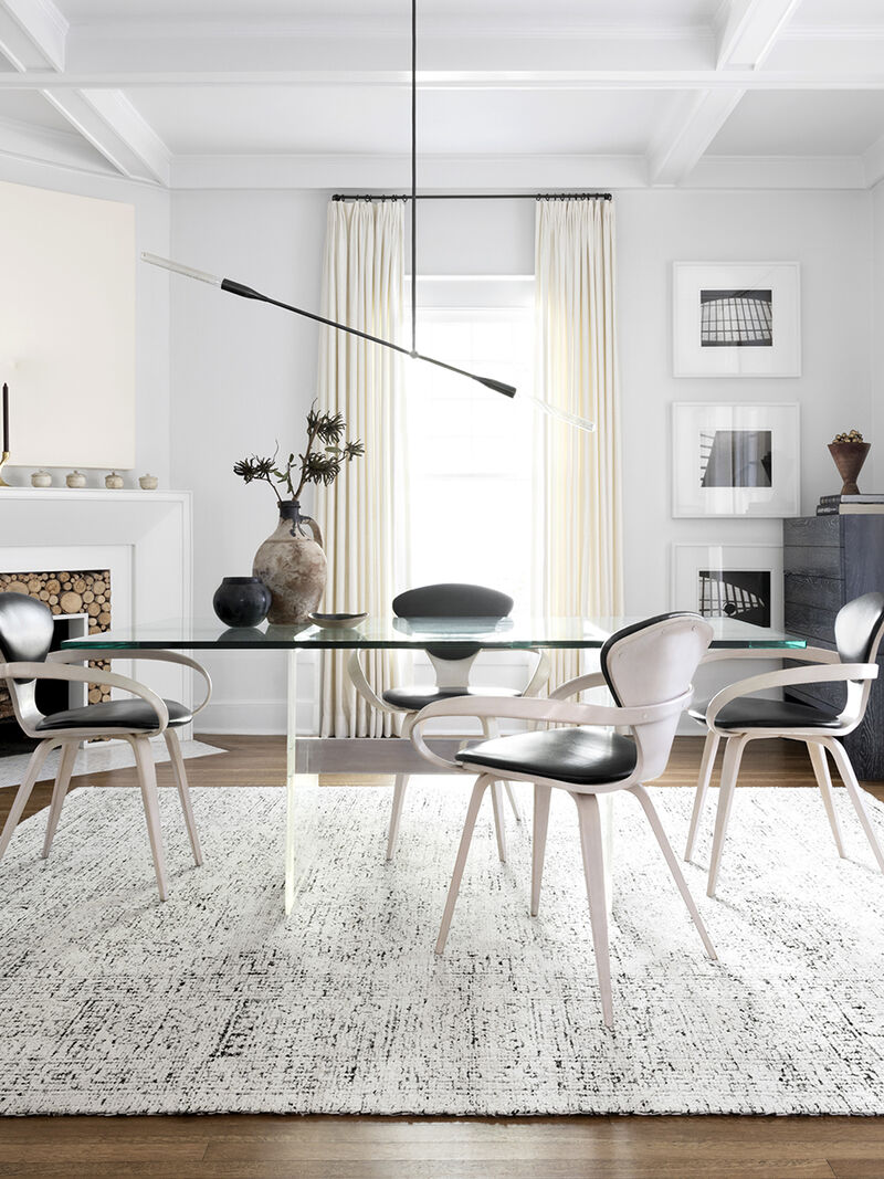 Vestige VQ01 White/Black 6' x 9' Rug