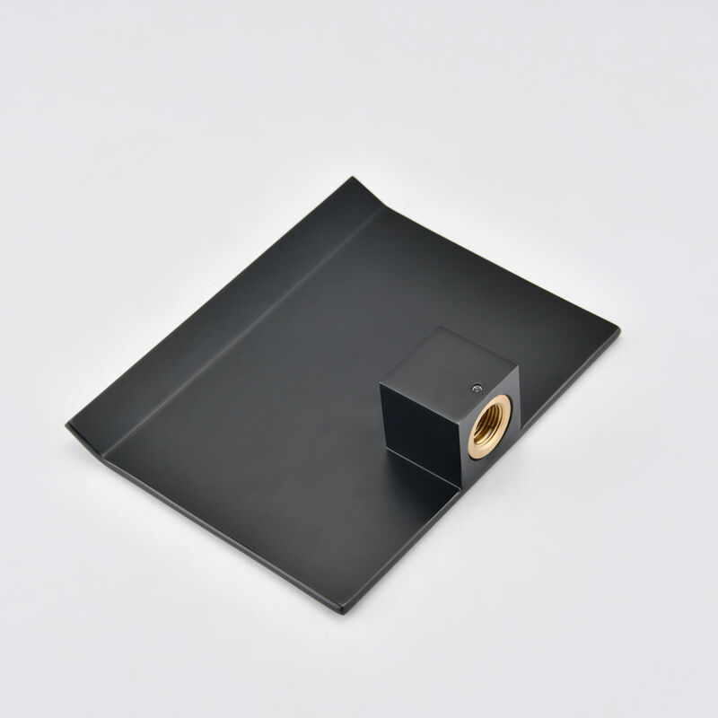 Modern Style Matte Black Wall Mount Tub Filler Bathroom Bathtub Faucet Shower Set 0001