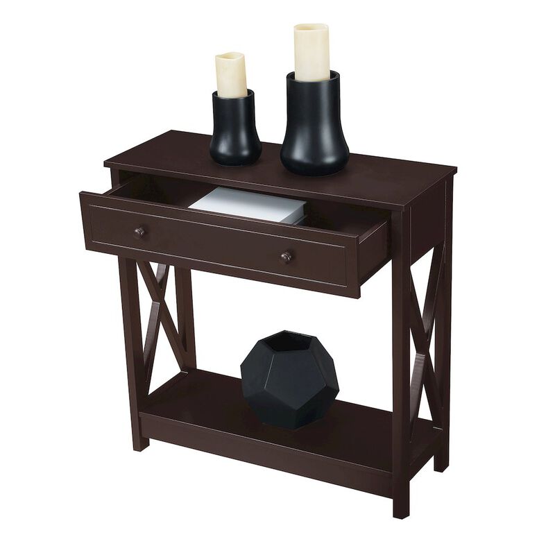 Convenience Concepts Oxford 1 Drawer Entryway Hall Table with Shelf