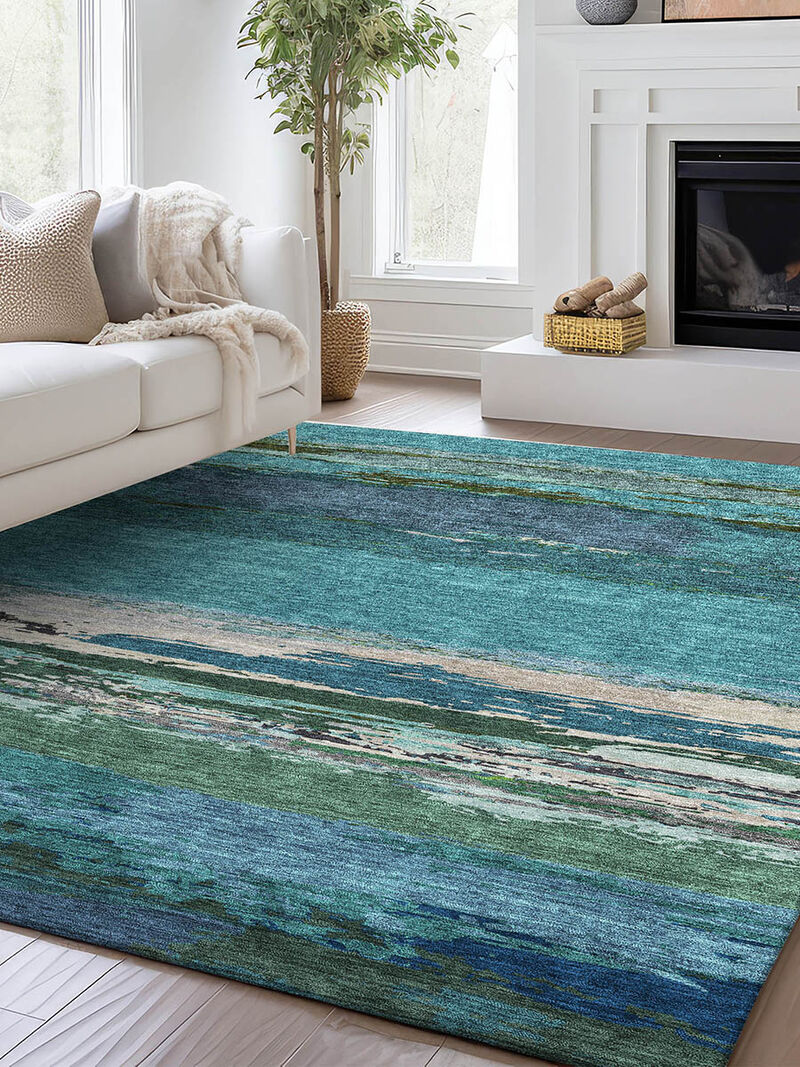 Trevi TV8 Teal 3' x 5' Rug