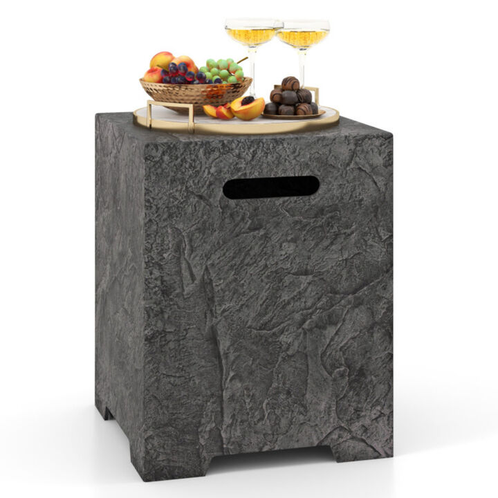 50 000 BTU Fire Pit Table Set with Hideaway Tank Holder and Lava Rocks
