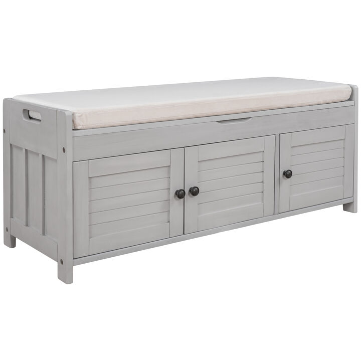 43.5 in. Bedroom Bench with 3 Doors