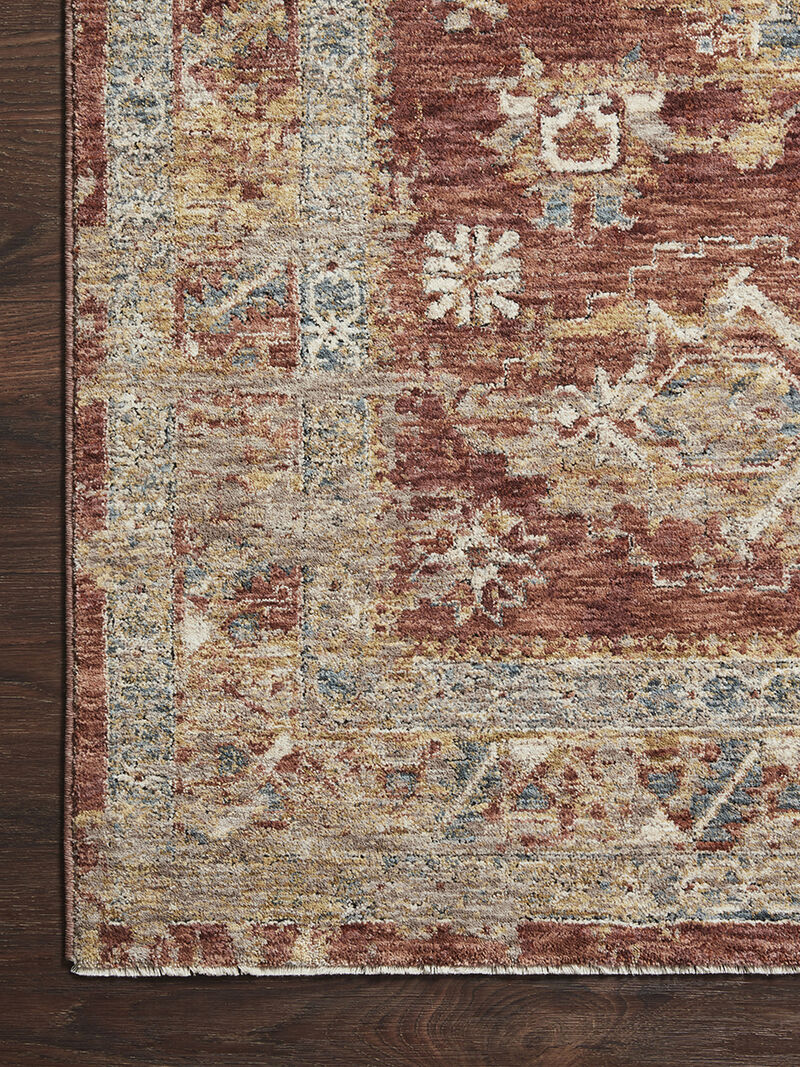 Gaia GAA02 Gold/Brick 4' x 5'7" Rug