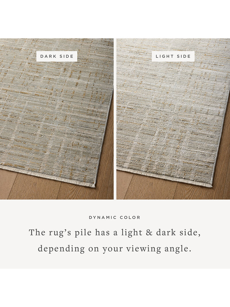 Wade WAE-03 Mist / Gold 6''3" x 9''4" Rug by Loloi II