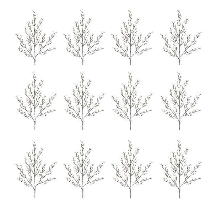 Set of 12 Flocked Ice Branches – 32 Inch Artificial Glittering Branches Set of 12 Flocked Ice Branches – 32 Inch Artificial Glittering Branches