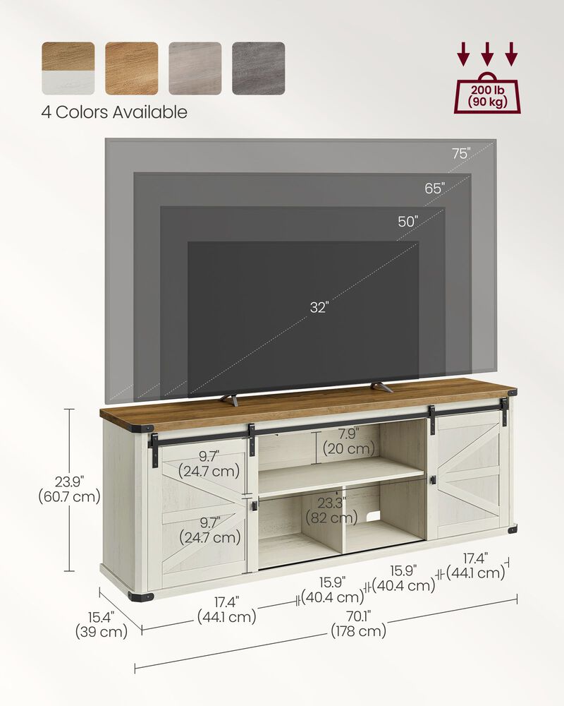 23.9" High TV Stand for TVs up to 75 Inches