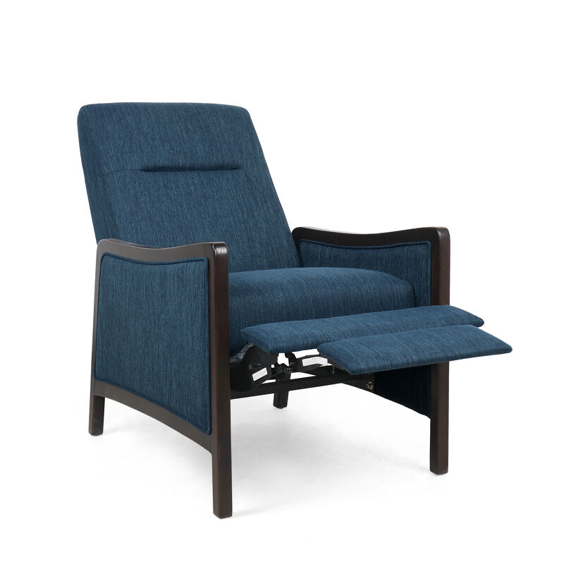 Merax Push-back Fabric Recliner Chair with Birch Wood Frame