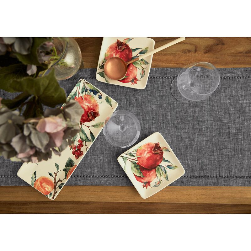 Solino Home 100% Pure Linen Table Runner 14 x 108 Inch | Milan