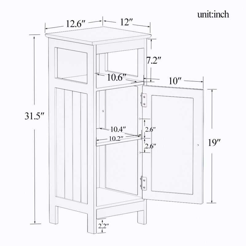 Bathroom Single Door Cabinet
